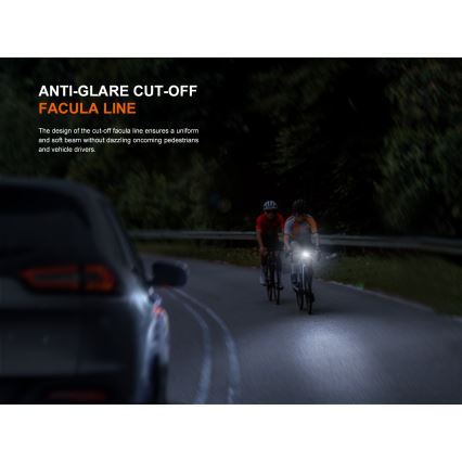 Fenix BC22R - dimbare oplaadbare LED-fietslamp LED/USB 3400 mAh IP66 1400 lm 41 h zwart