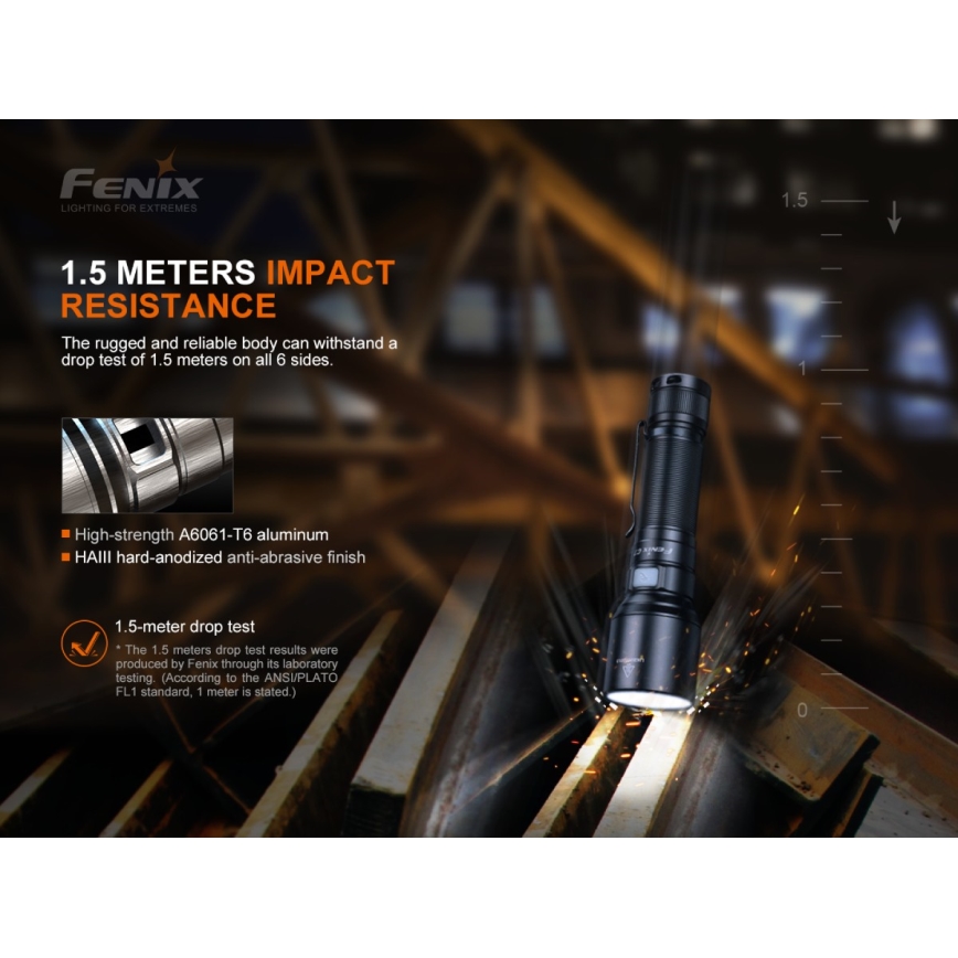 Fenix C7 - Dimbare oplaadbare zaklamp LED/1x21700 IP68 3000 lm 68 uur