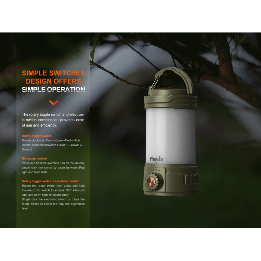 Fenix CL26RPROCAM - LED Dimbaar draagbaar oplaadbaar lamp LED/USB IP66 650 lm 408 h 5000 mAh grijs