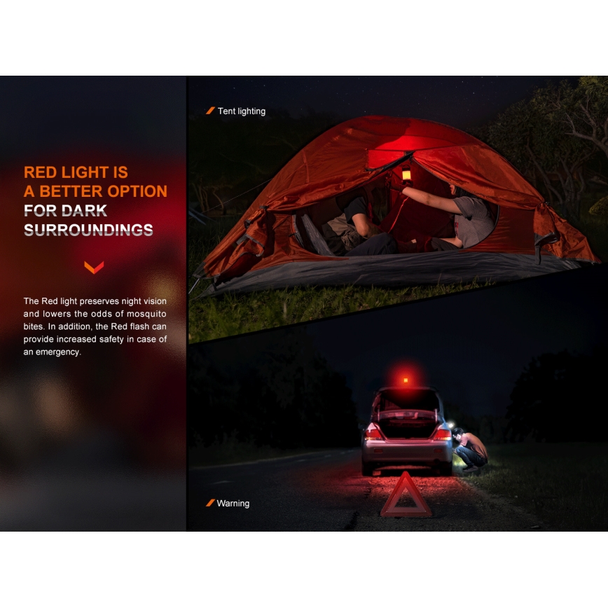 Fenix CL26RPROCAM - LED Dimbaar draagbaar oplaadbaar lamp LED/USB IP66 650 lm 408 h 5000 mAh grijs