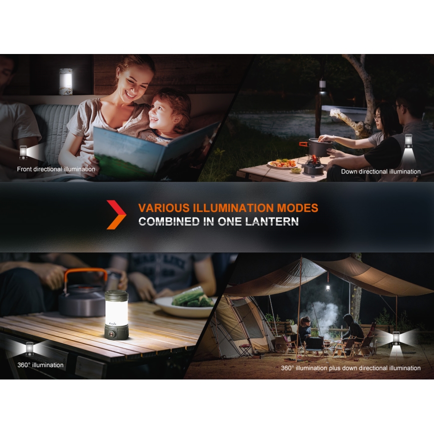 Fenix CL26RPROOLI - LED Dimbaar draagbaar oplaadbaar lamp LED/USB IP66 650 glanzend 408 h 5000 mAh groen