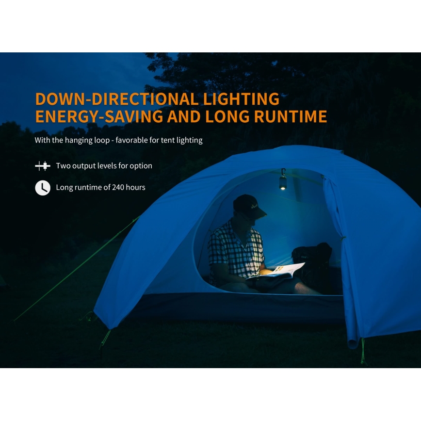Fenix CL26RRED - LED Dimbaar draagbaar oplaadbaar lamp LED/USB/2xCR123A IP66 400 glanzend 400 h 2600 mAh oranje