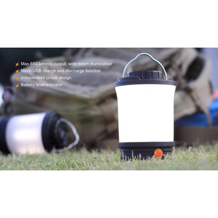 Fenix CL30R - LED draagbare oplaadbare lamp LED/USB/6xCR123A IPX7 650 lm 300 h 2600 mAh