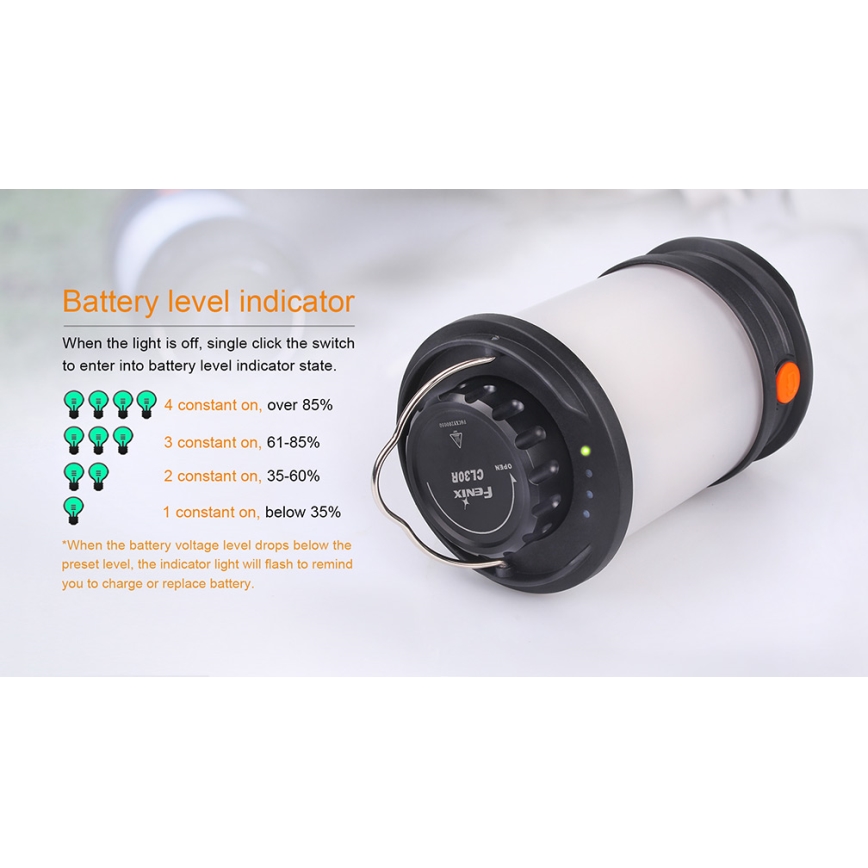 Fenix CL30R - LED draagbare oplaadbare lamp LED/USB/6xCR123A IPX7 650 lm 300 h 2600 mAh