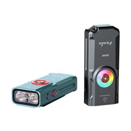 Fenix E06RGRY - LED Dimbaar oplaadbaar zaklamp UV LED/USB IP66 700 glanzend 60 h grijs