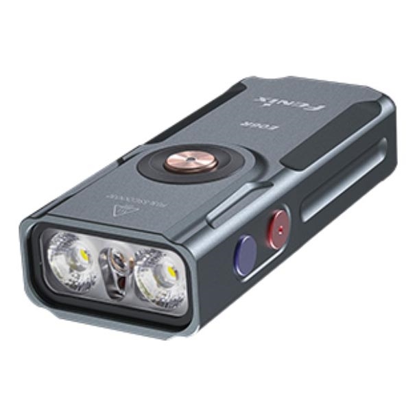 Fenix E06RGRY - LED Dimbaar oplaadbaar zaklamp UV LED/USB IP66 700 glanzend 60 h grijs