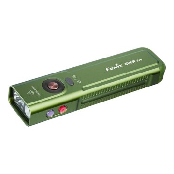 Fenix E06RPROEUOLI - Dimbare oplaadbare LED-zaklamp (LED/USB), 1650 mAh, IP66, 1600 lm, 111 uur, groen