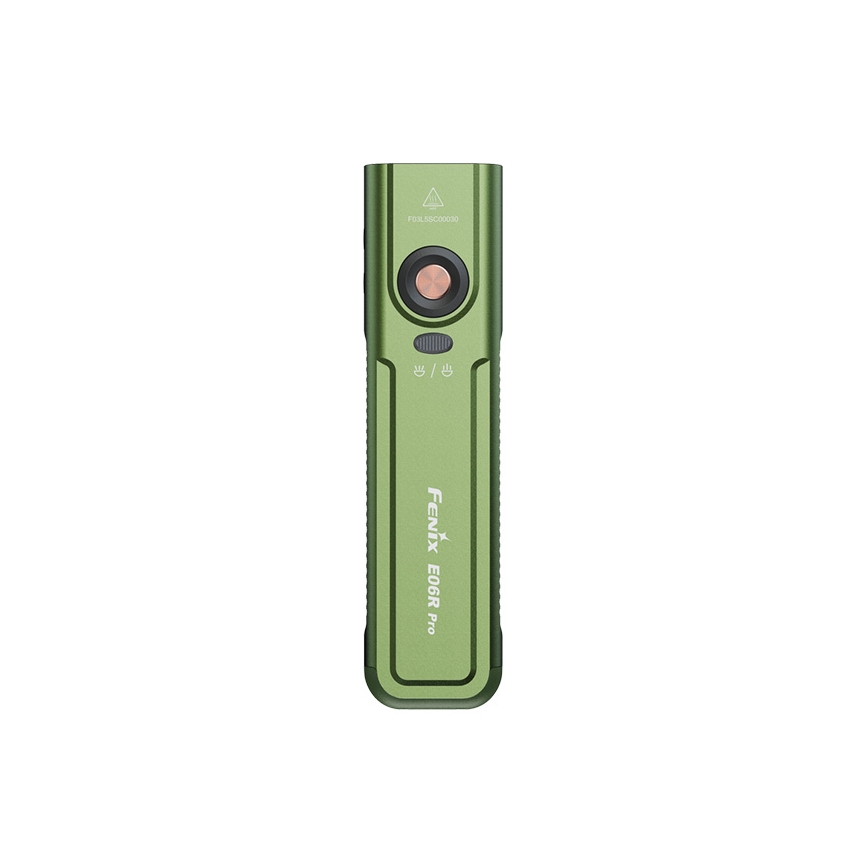 Fenix E06RPROEUOLI - Dimbare oplaadbare LED-zaklamp (LED/USB), 1650 mAh, IP66, 1600 lm, 111 uur, groen