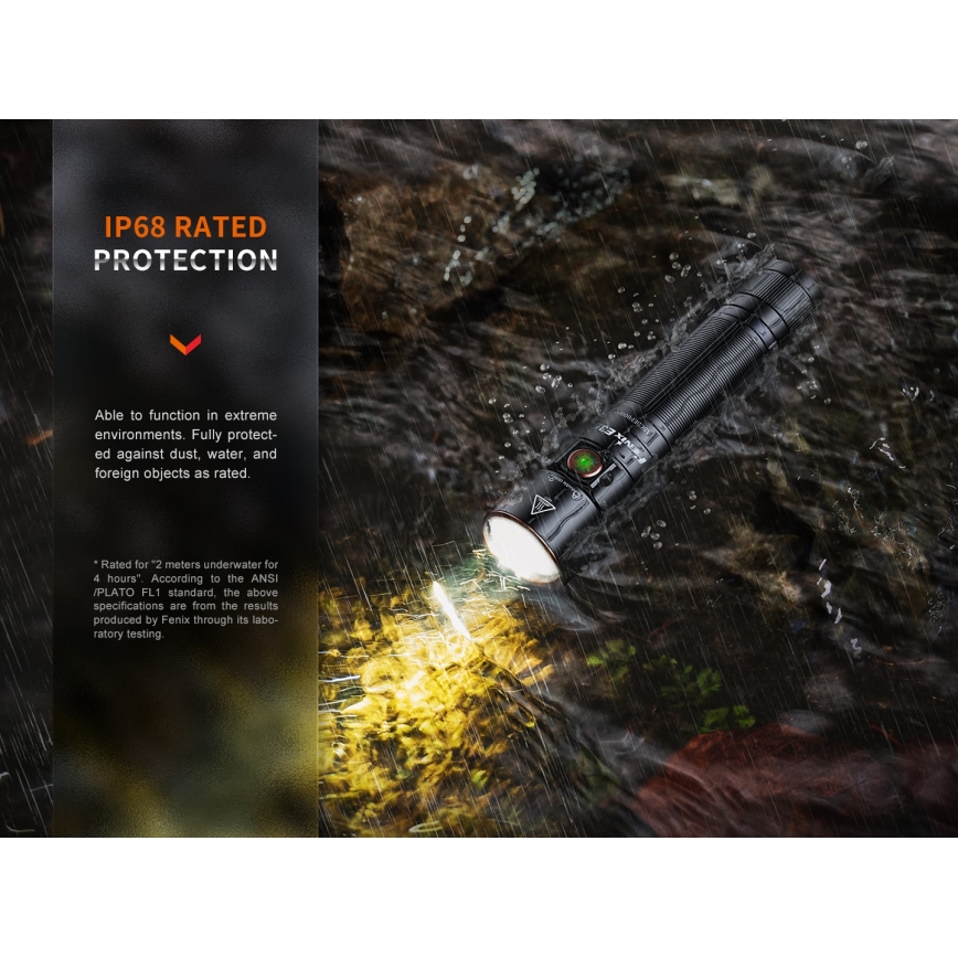 Fenix E35RSETAODS - LED Dimbaar oplaadbaar zaklamp LED/USB IP68 3100 lm 69 h 5000 mAh + diffuser 26,5mm