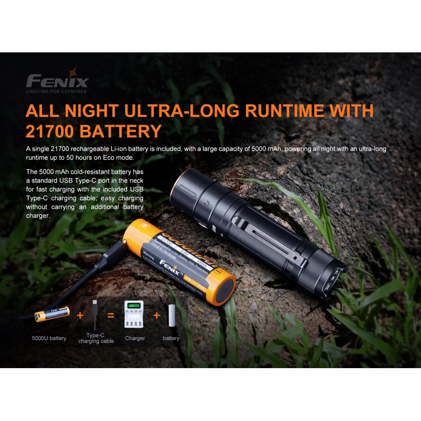 Fenix E35V3 - Oplaadbare LED Zaklamp LED/1x21700 IP68