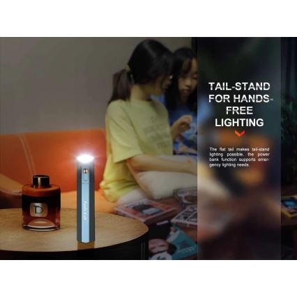 Fenix ECPBLCK - LED Oplaadbare zaklamp met een powerbank USB IP68 1600 glanzend 504 h 5000 mAh zwart