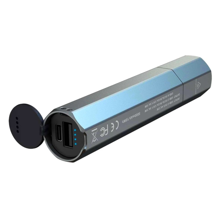 Fenix ECPBLUE - LED Oplaadbare zaklamp met een powerbank USB IP68 1600 glanzend 504 h 5000 mAh blauw