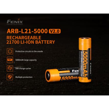 Fenix FE21700V20 - 1 stuk oplaadbare accu 21700/3,6 V 5000 mAh