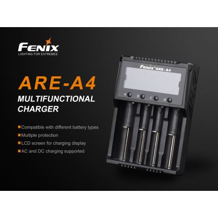Fenix FENAREA4 - Acculader 4xLi-ion/AAA/AA/C 5V