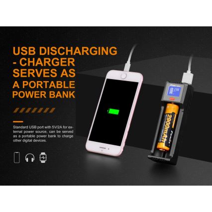 Fenix FENARED1 - Battery charger 1xLi-ion/AAA/AA/C 5V