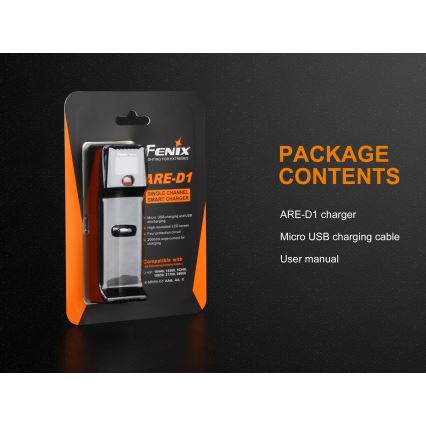 Fenix FENARED1 - Battery charger 1xLi-ion/AAA/AA/C 5V