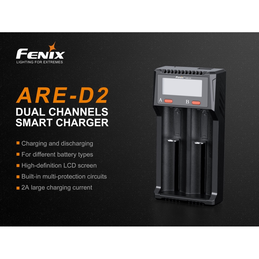 Fenix FENARED2 - Acculader 2xLi-ion/AAA/AA/C 5V