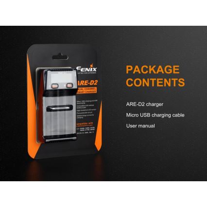Fenix FENARED2 - Acculader 2xLi-ion/AAA/AA/C 5V