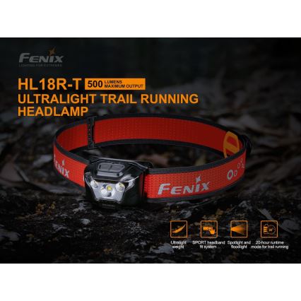 Fenix HL18RTRAIL - Oplaadbare LED Hoofdlamp LED/3xAAA IP66