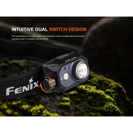 Fenix HL45R - LED Dimbaar oplaadbaar focussen hoofdlamp LED/USB IP66 1000 glanzend 240 h zwart