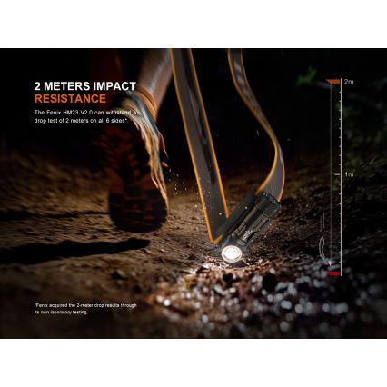 Fenix HM23V20 - LED Dimbaar hoofdlamp LED/1xAA IP68 300 lm 100 h