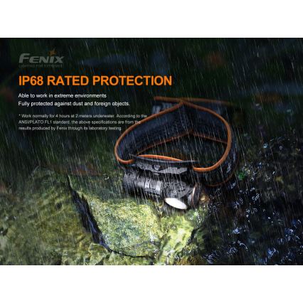 Fenix HM50RV20 - LED Oplaadbare hoofdlamp 3xLED/USB/1xCR123A IP68 700 glanzend 120 h 700 mAh