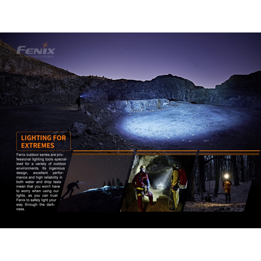 Fenix HM50RV20 - LED Oplaadbare hoofdlamp 3xLED/USB/1xCR123A IP68 700 glanzend 120 h 700 mAh