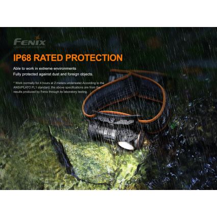 Fenix HM51RV20 - LED Oplaadbare hoofdlamp 3xLED/1xCR123A/USB IP68 700 glanzend 120 h 700 m