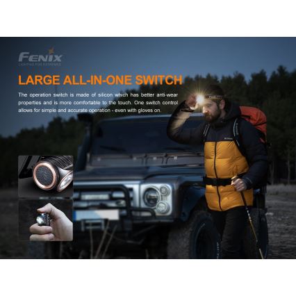 Fenix HM51RV20 - LED Oplaadbare hoofdlamp 3xLED/1xCR123A/USB IP68 700 glanzend 120 h 700 m