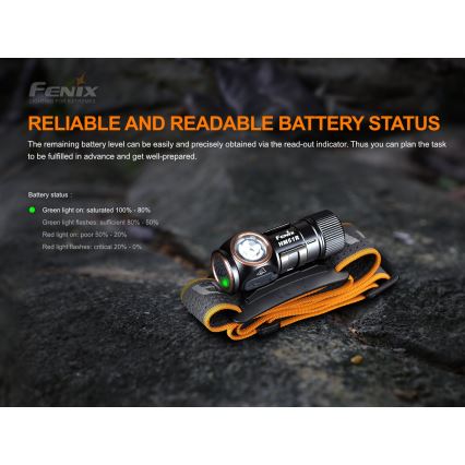 Fenix HM51RV20 - LED Oplaadbare hoofdlamp 3xLED/1xCR123A/USB IP68 700 glanzend 120 h 700 m