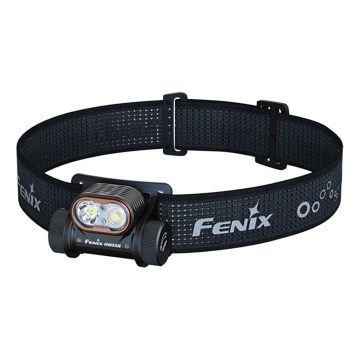 Fenix HM55RABL - Dimbare oplaadbare LED-hoofdlamp LED/USB/1xCR123A 1600 mAh IP68 1200 lm 141,2 h zwart