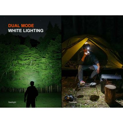 Fenix HM55RPRP - LED dimbare oplaadbare hoofdlamp LED/USB/1xCR123A 1600 mAh IP68 1200 lm 141,2 h paars/zwart