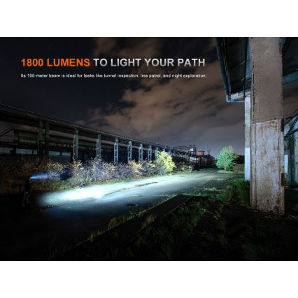 Fenix HM61RV30 - Dimbare oplaadbare LED-hoofdlamp LED/USB/1xCR123A 4000 mAh IP68 1800 lm 400 h zwart