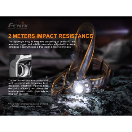 Fenix HP16R1250 - LED Oplaadbare hoofdlamp 3xLED/USB 4xAA IP66 1250 Im 600 h 3000 mAh