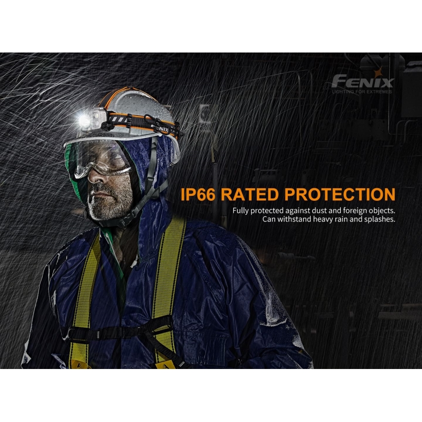 Fenix HP16R1250 - LED Oplaadbare hoofdlamp 3xLED/USB 4xAA IP66 1250 Im 600 h 3000 mAh