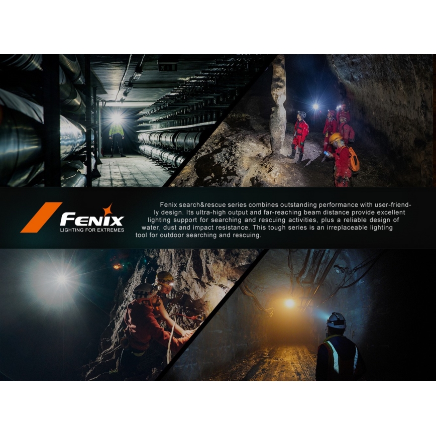 Fenix HP35R - Dimbare oplaadbare LED-hoofdlamp LED/USB 5000 mAh IP66 4000 lm 500 uur zwart