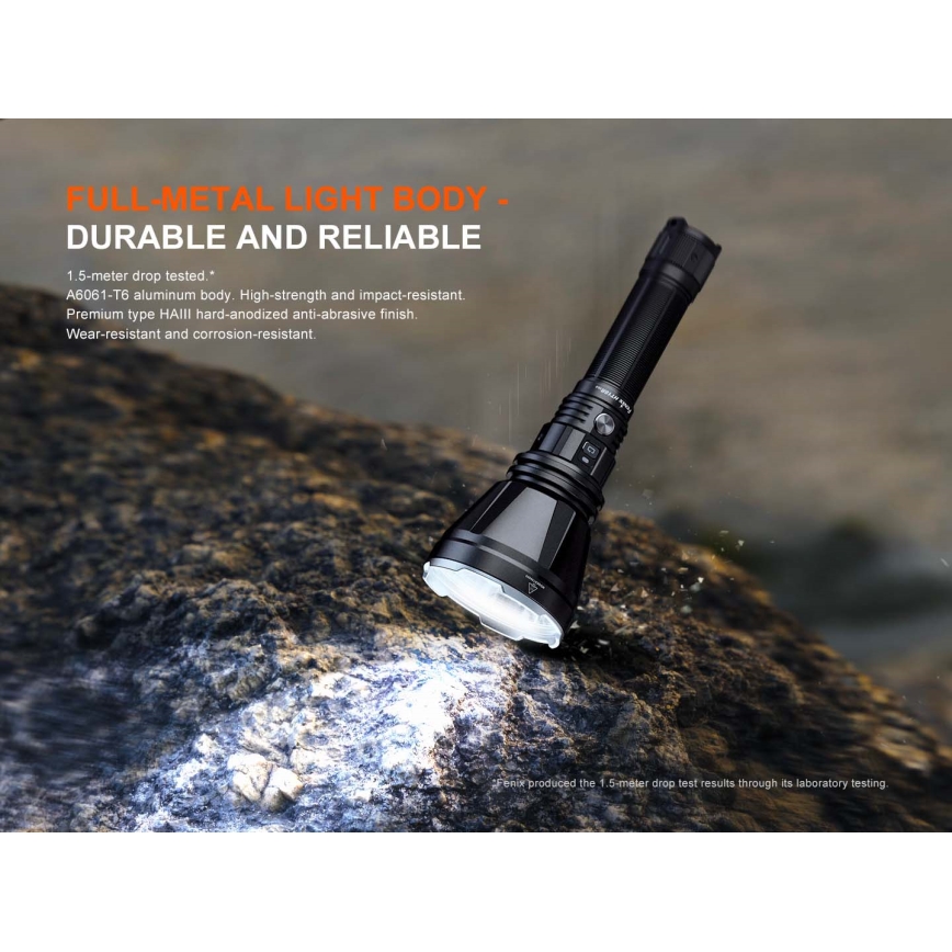 Fenix HT18RV20 - LED dimbare oplaadbare zaklamp LED/USB 6000 mAh IP68 3700 lm 87 h zwart