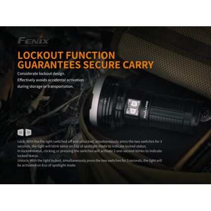 Fenix LR40R - Oplaadbare LED Zaklamp 19xLED/USB IP68