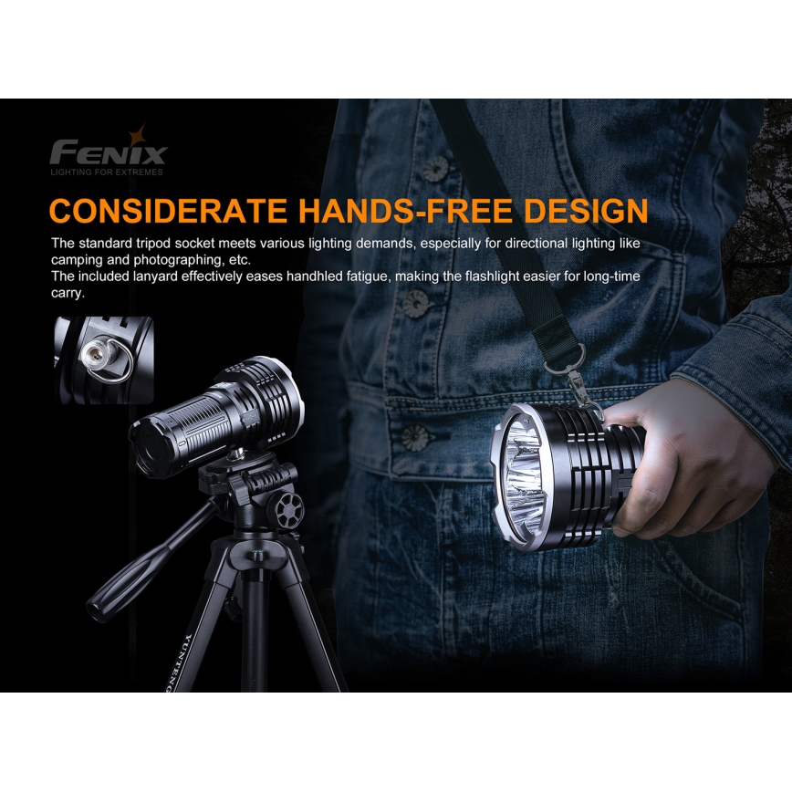 Fenix LR50R - Oplaadbare LED Zaklamp 4xLED/USB IP68