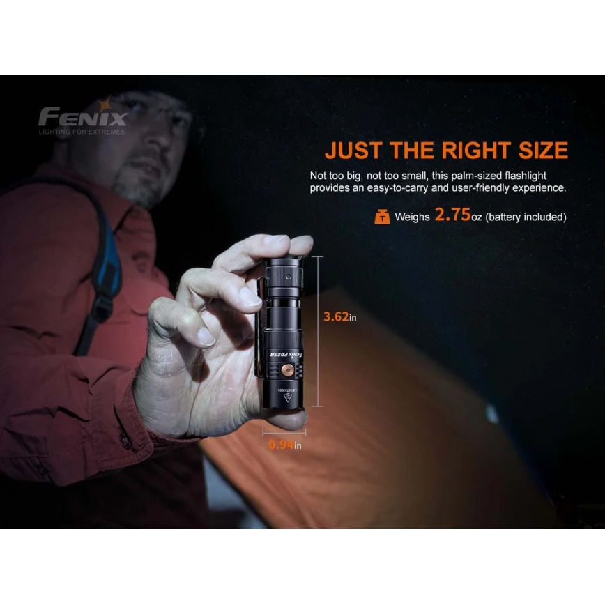 Fenix PD25R - LED Oplaadbare zaklamp LED/USB/1xCR123A IP68 800 lm 70 h 700 mAh