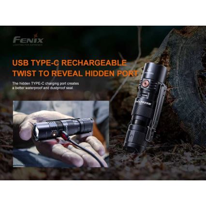Fenix PD25R - LED Oplaadbare zaklamp LED/USB/1xCR123A IP68 800 lm 70 h 700 mAh