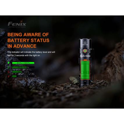 Fenix PD25R - LED Oplaadbare zaklamp LED/USB/1xCR123A IP68 800 lm 70 h 700 mAh