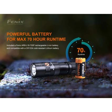 Fenix PD25R - LED Oplaadbare zaklamp LED/USB/1xCR123A IP68 800 lm 70 h 700 mAh