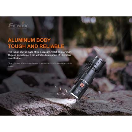 Fenix PD25R - LED Oplaadbare zaklamp LED/USB/1xCR123A IP68 800 lm 70 h 700 mAh