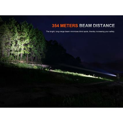Fenix PD26RACE - Dimbare oplaadbare LED-zaklamp, LED/USB, 1600 mAh, IP68, 1300 lm, 556 h, zwart
