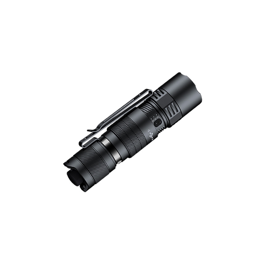 Fenix PD26RACE - Dimbare oplaadbare LED-zaklamp, LED/USB, 1600 mAh, IP68, 1300 lm, 556 h, zwart