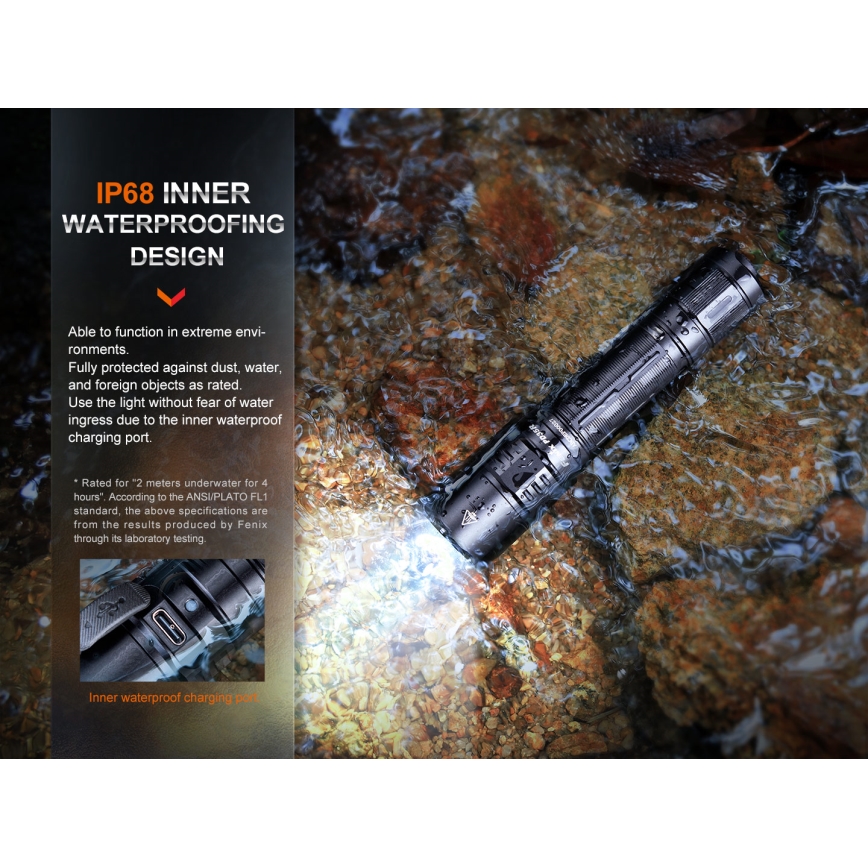 Fenix PD35R - LED Oplaadbare zaklamp LED/USB/2xCR123A IP68 1700 lm 100 h 3400 mAh