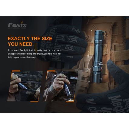Fenix PD35V30 - LED Oplaadbare zaklamp LED/USB/2xCR123A IP68 1700 glanzend 230 h 2600 mAh