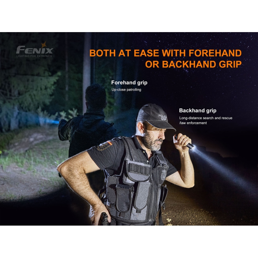 Fenix PD35V30 - LED Oplaadbare zaklamp LED/USB/2xCR123A IP68 1700 glanzend 230 h 2600 mAh