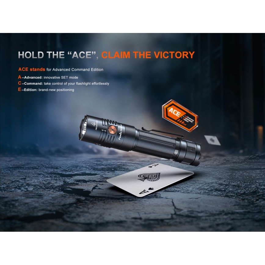 Fenix PD36RACE - LED Dimbare oplaadbare zaklamp LED/USB 5000 mAh IP68 3000 lm 63,45 h zwart